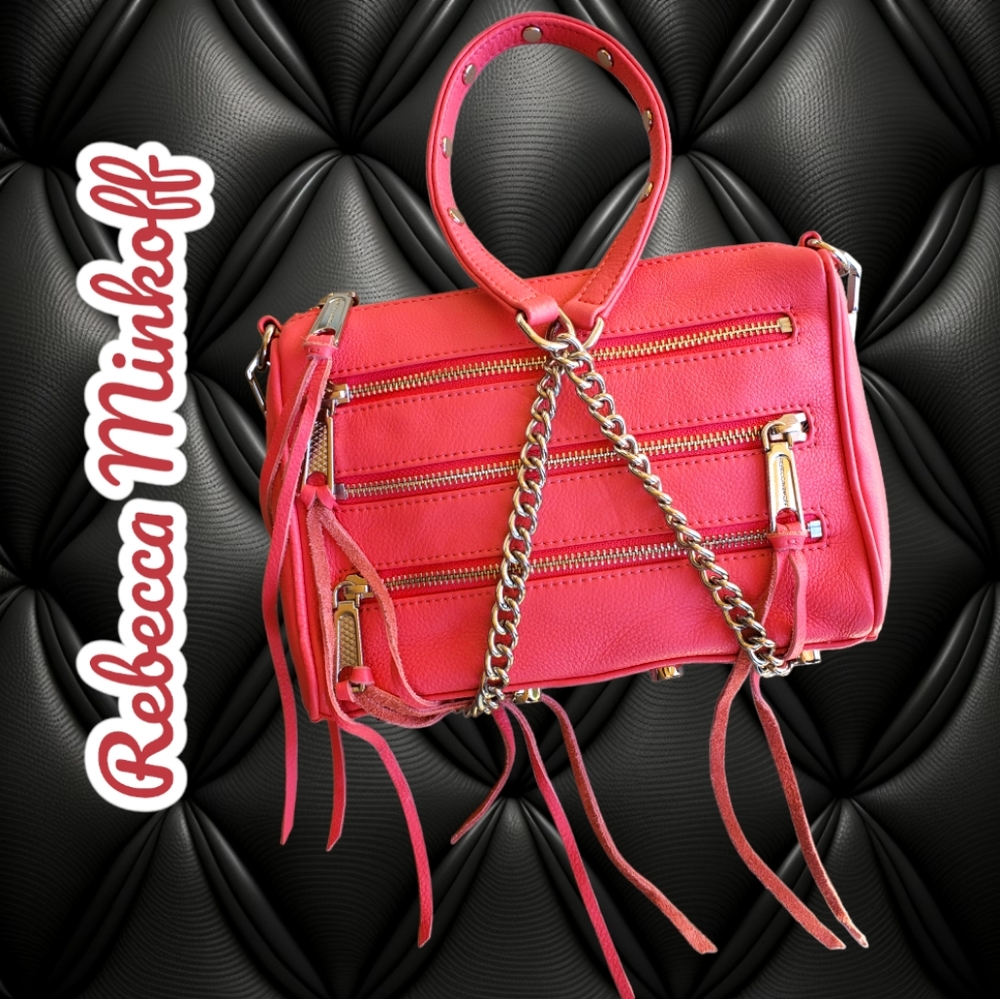 NWT Rebecca Minkoff Leather Hot Pink  Crossbody